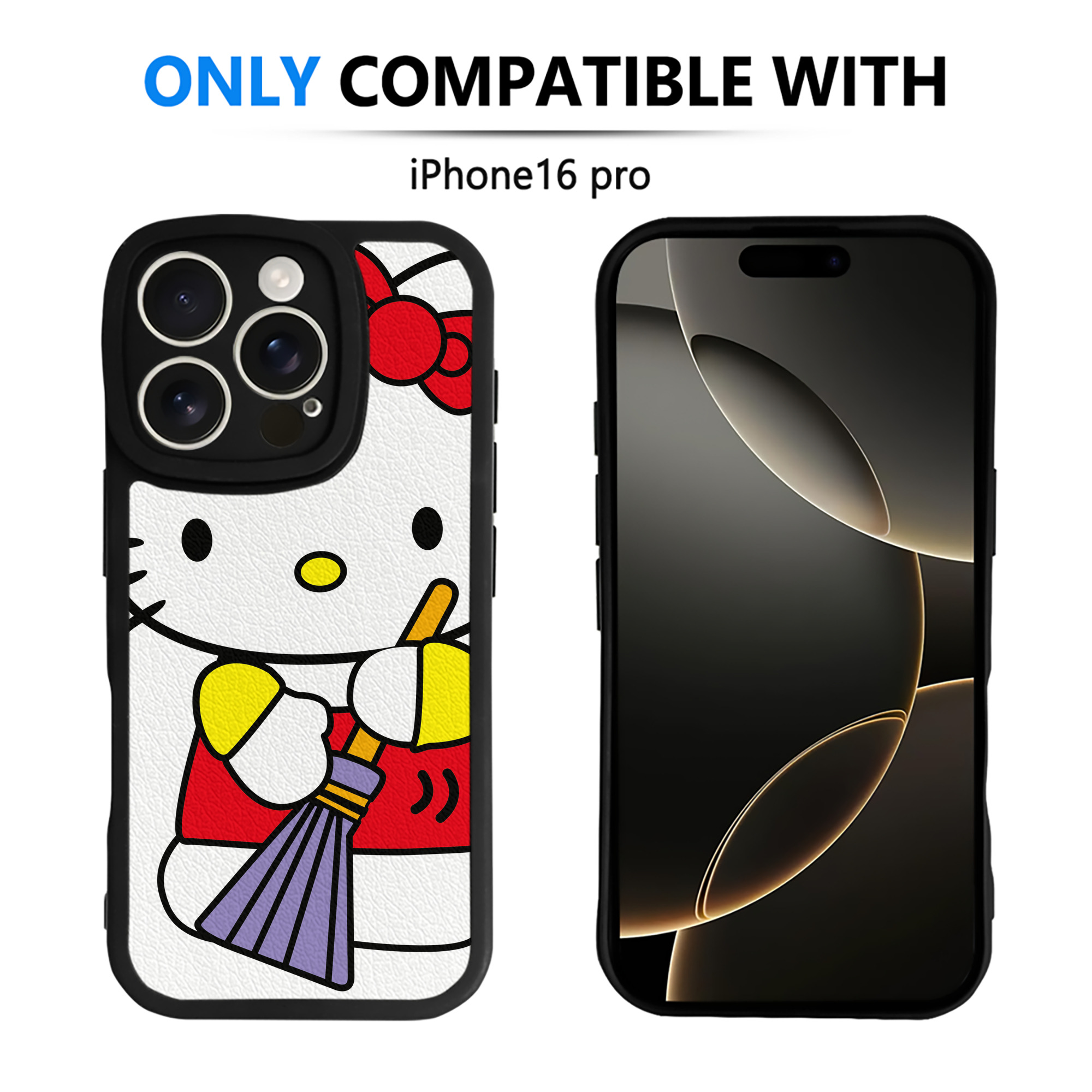 （画像用） Hello Kitty ハローキティ 【iPhone 16シリーズ対応】シリコンスマホケース（レザー調） 材質：シリコン